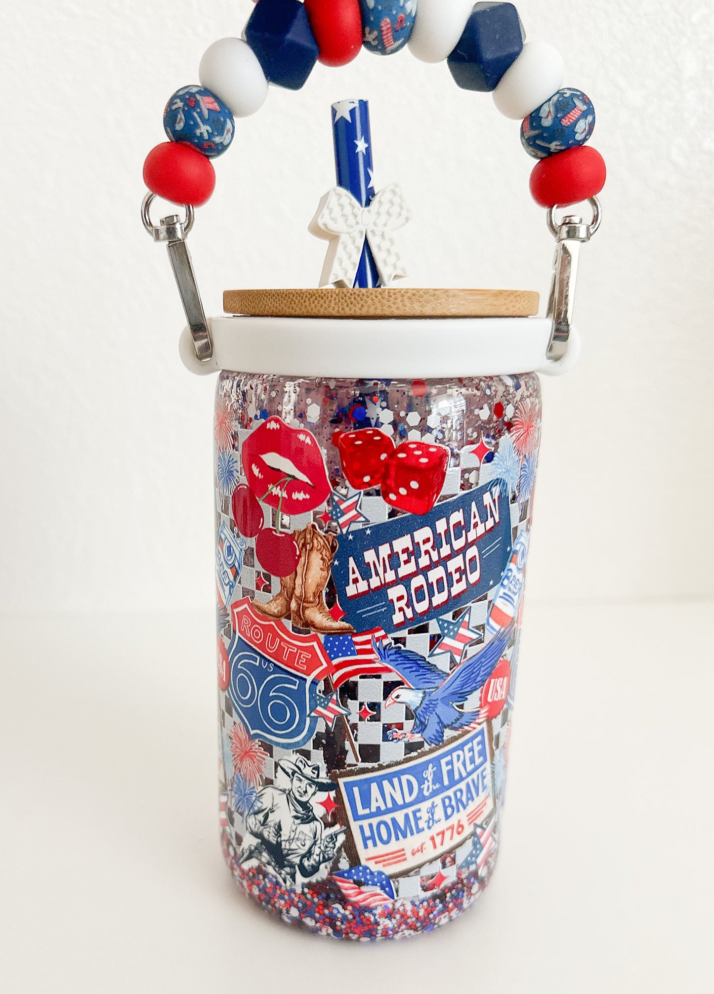 AMERICAN RODEO 16 OZ SNOWGLOBE TUMBLER
