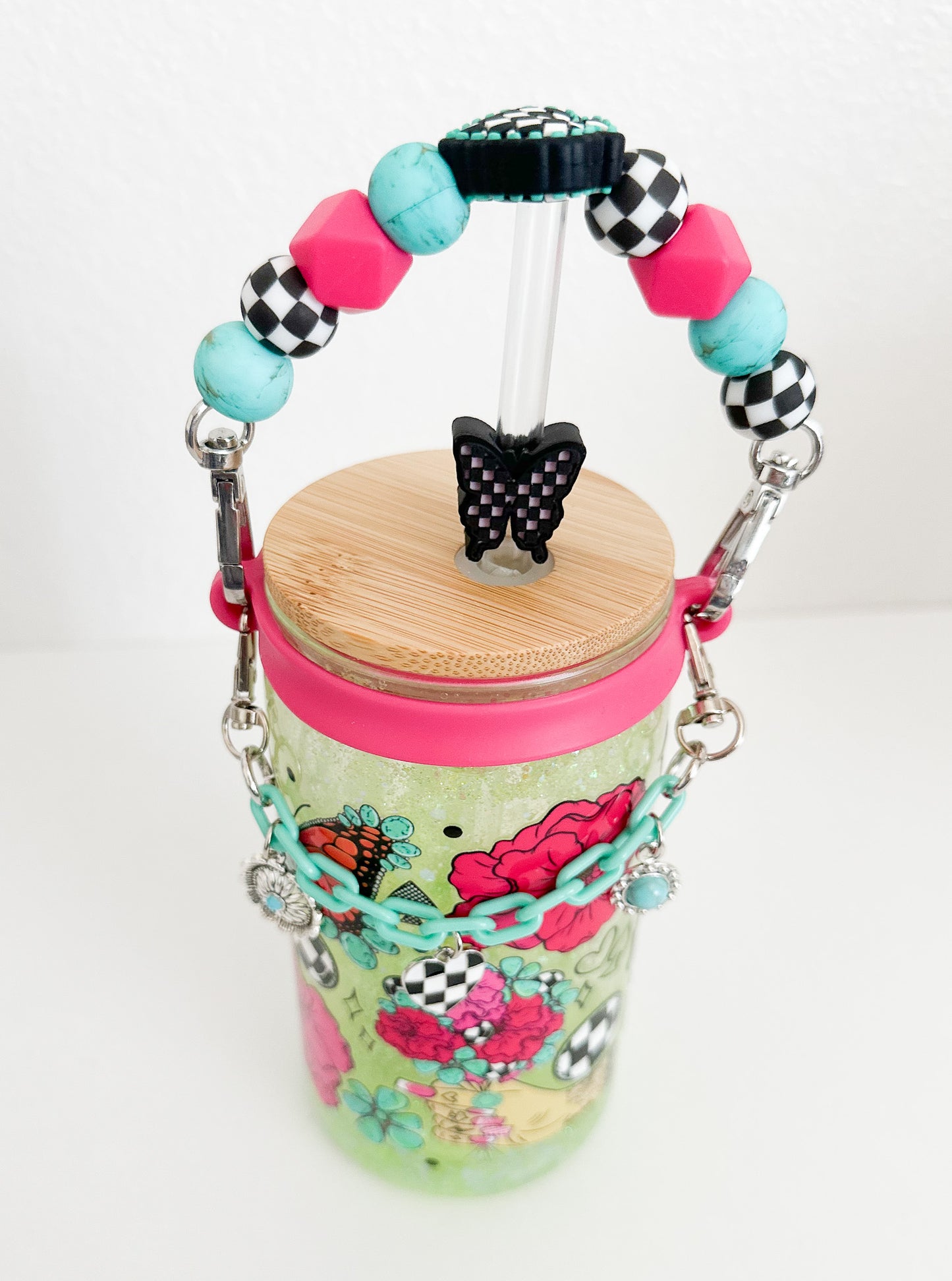 NEON COWGIRL 16 OZ SNOWGLOBE TUMBLER