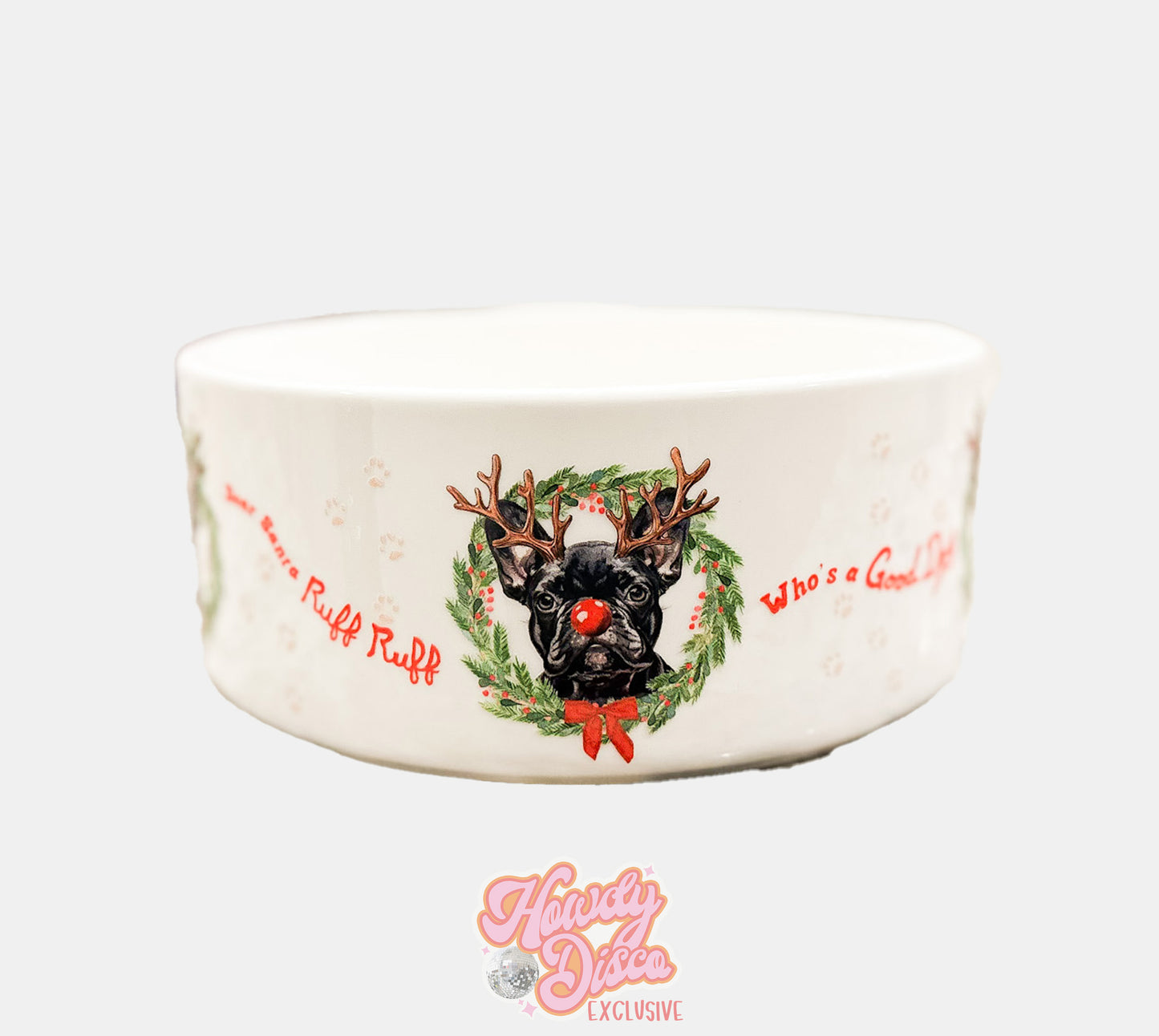 Custom Christmas Dog bowl