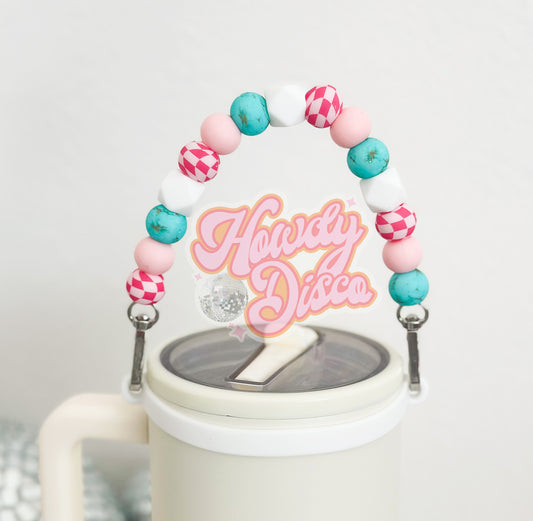 Preppy turquoise Tumbler Handle (Copy)
