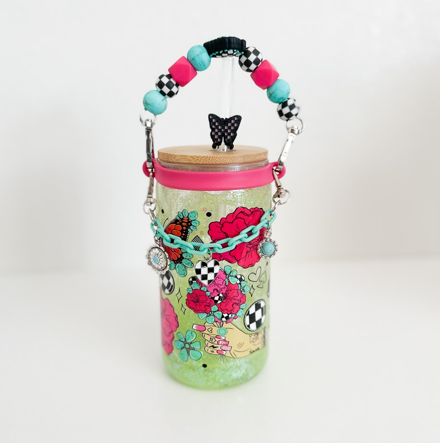 NEON COWGIRL 16 OZ SNOWGLOBE TUMBLER