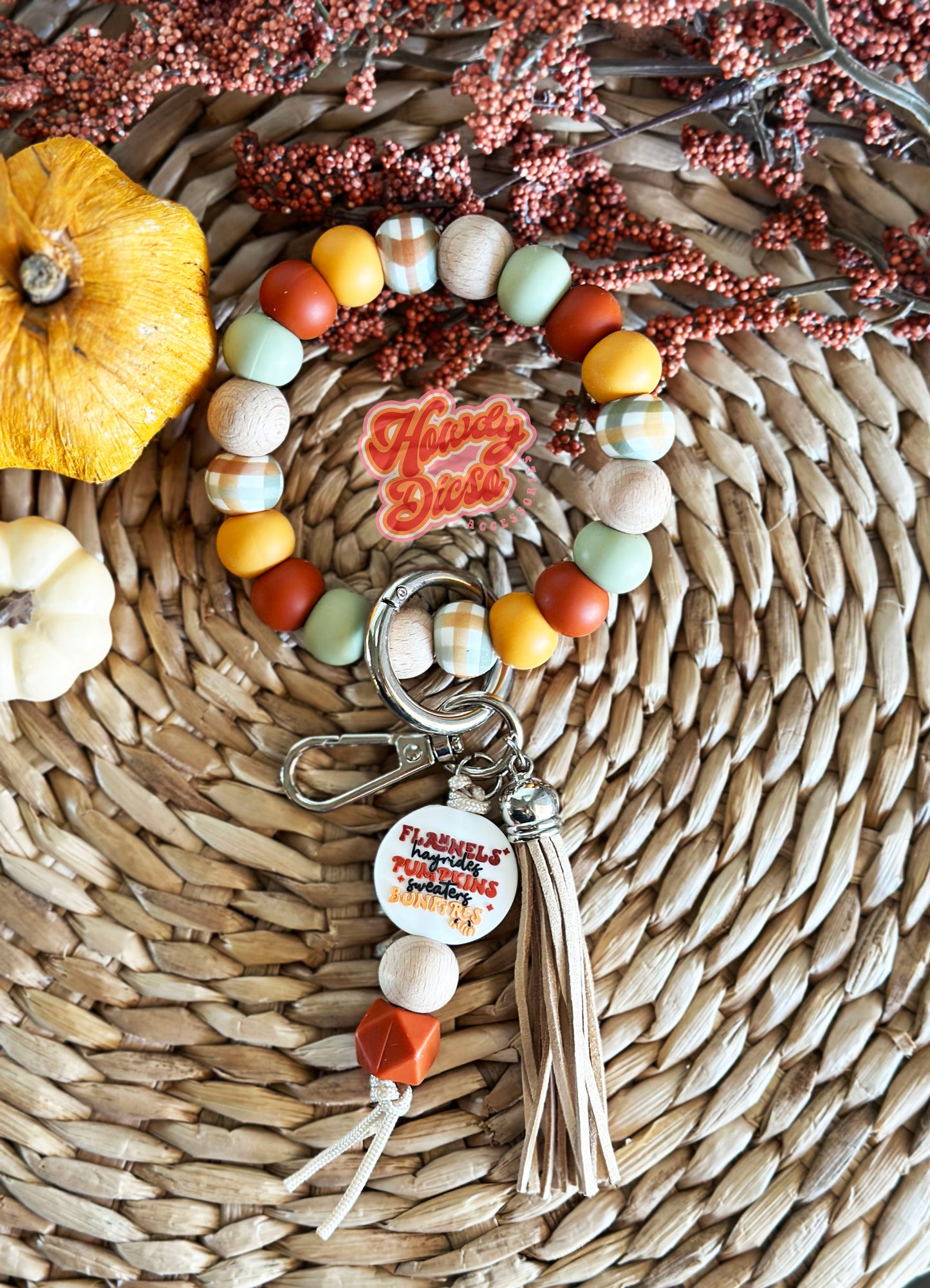 The Fall Harvest Keychain Wristlet