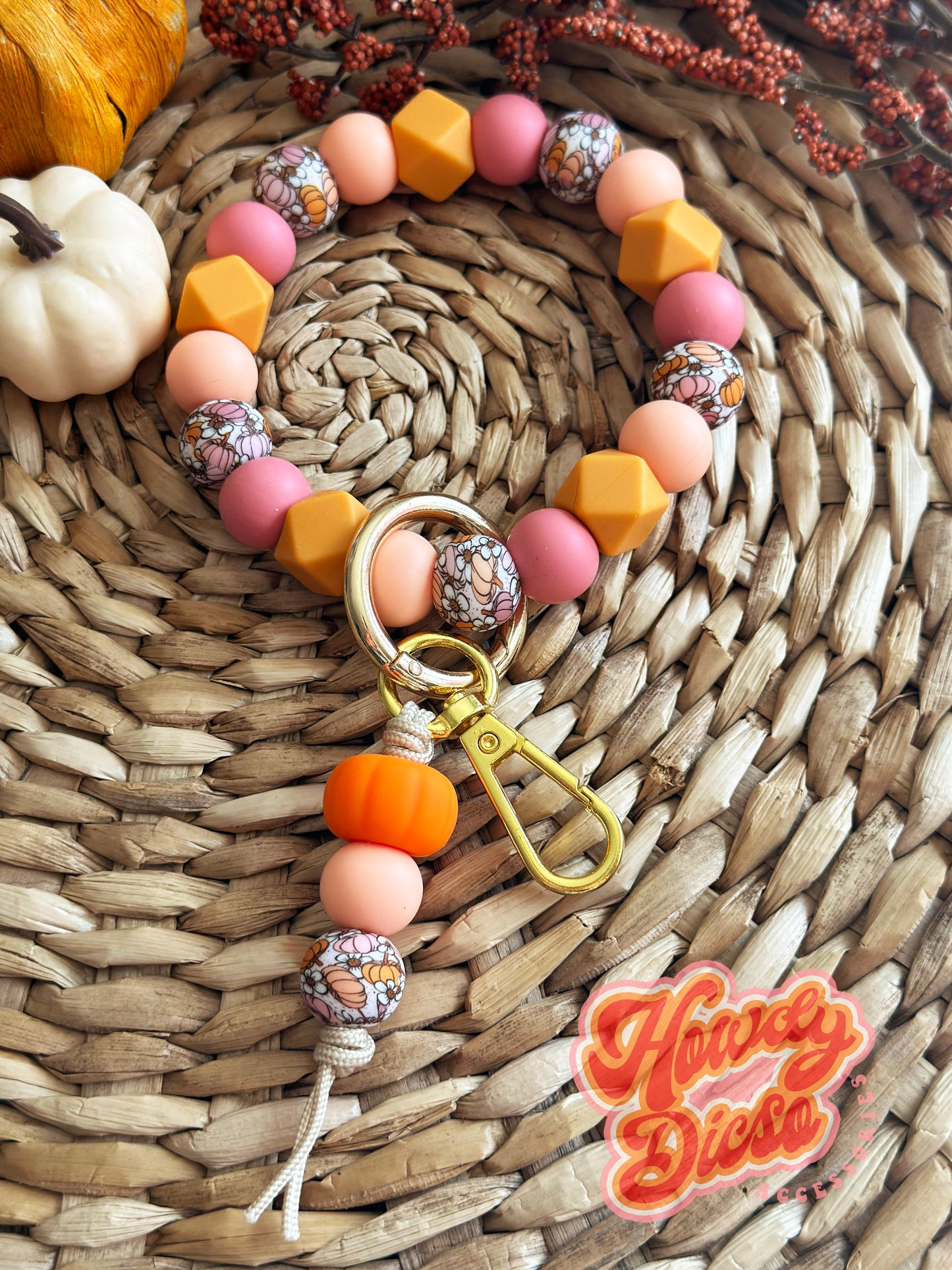 The Pumpkin Patch Keychain Wristlet