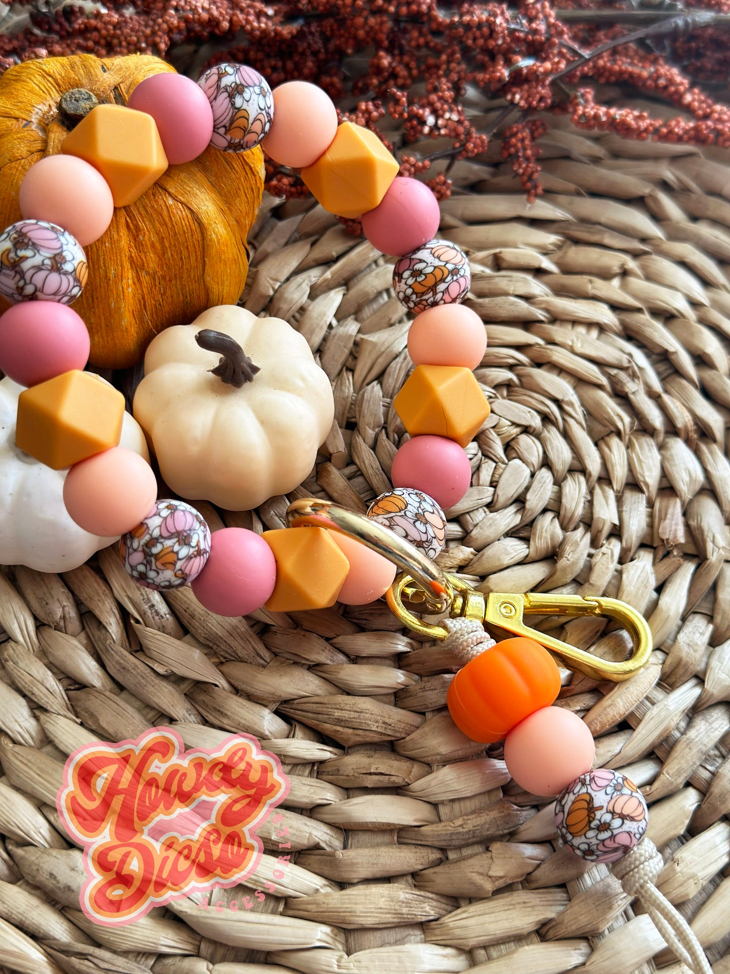 The Pumpkin Patch Keychain Wristlet