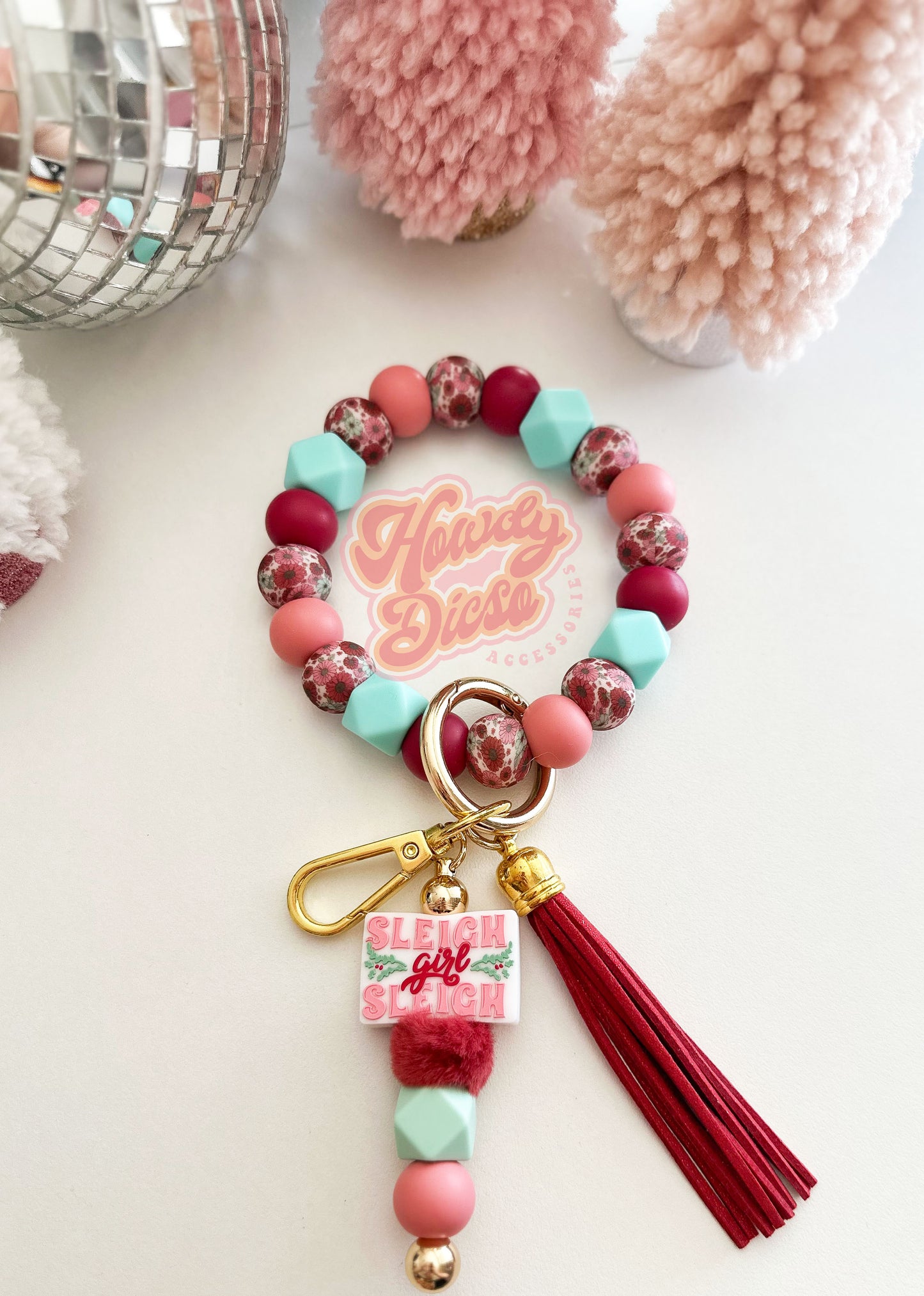 Sleigh Girl Sleigh Keychain Wristlet