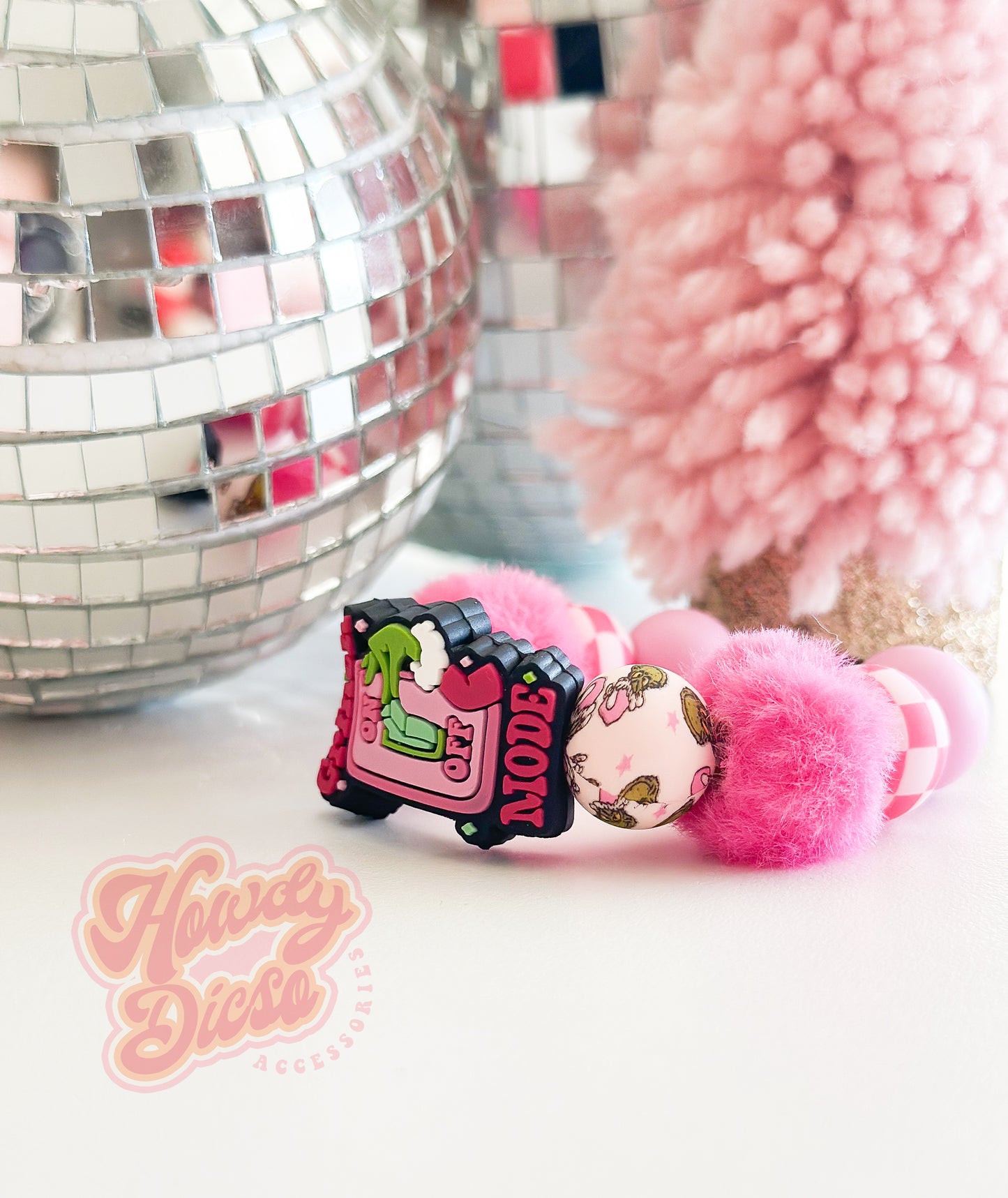 Pink Grinchmas Tumbler Cup Charm