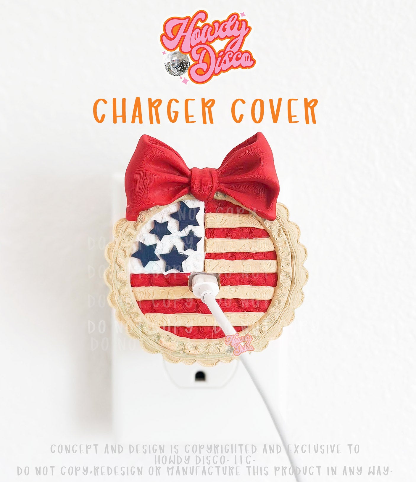 Sweet American Pie Charger cover (Fits Apple Brand Charger)