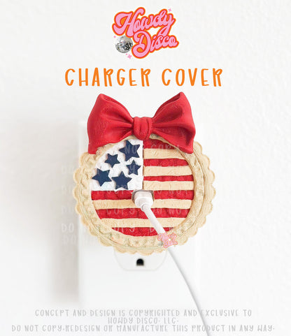 Sweet American Pie Charger cover (Fits Apple Brand Charger)