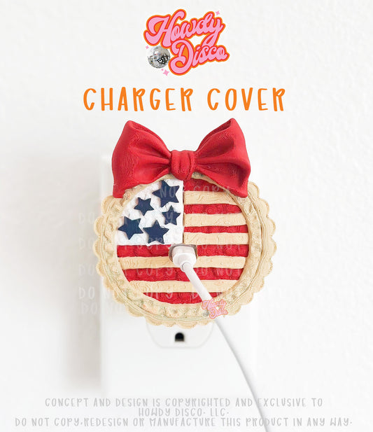 Sweet American Pie Charger cover (Fits Apple Brand Charger)