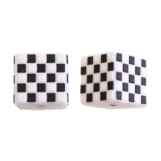 Checkered Square Bead 15mm