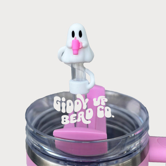 Pink Boojee Betsy The 3D Ghost Straw Topper